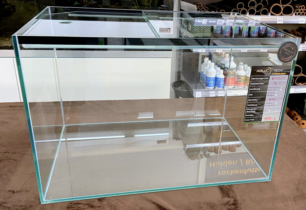 AQUARIUM 60x40x40cm -T- (96l) "premium line" mit Schiebeabdeckung