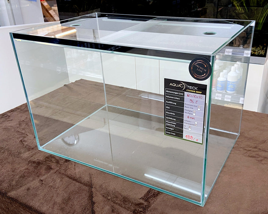 AQUARIUM 60x40x40cm -T- (96l) "premium line" mit Schiebeabdeckung