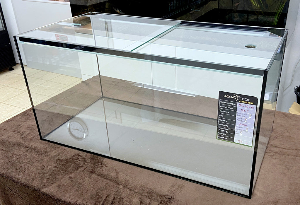 AQUARIUM 80x40x40cm -S- (128l) "premium line" mit Schiebeabdeckung