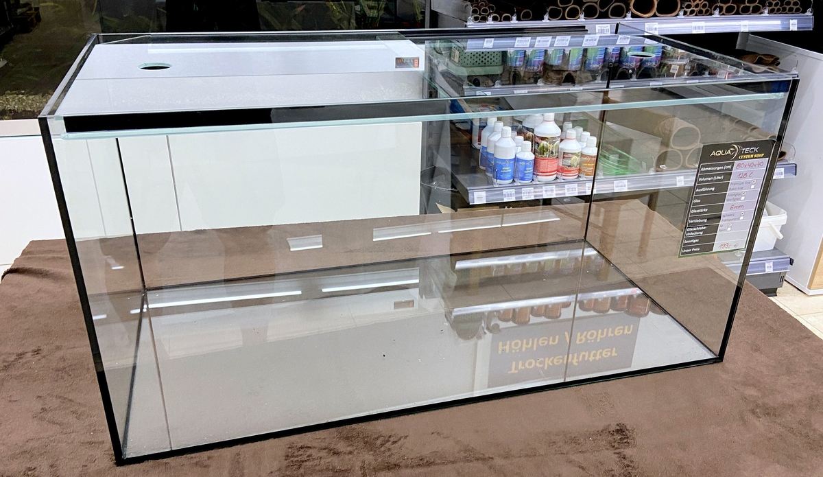 AQUARIUM 80x40x40cm -S- (128l) "premium line" mit Schiebeabdeckung