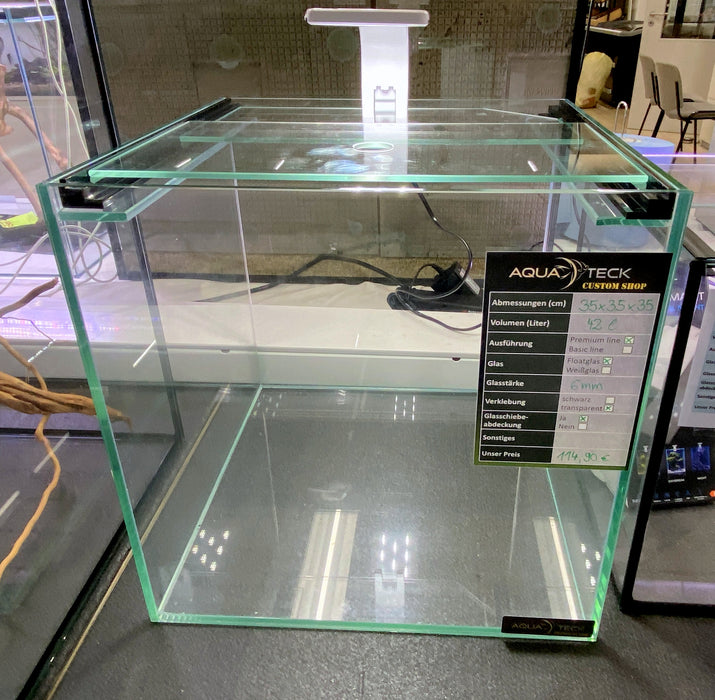 AQUARIUM 35x35x35cm (42l) "premium line" mit Schiebeabdeckung