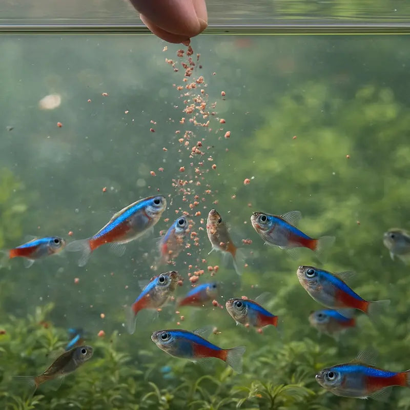 Fische werden gefüttert