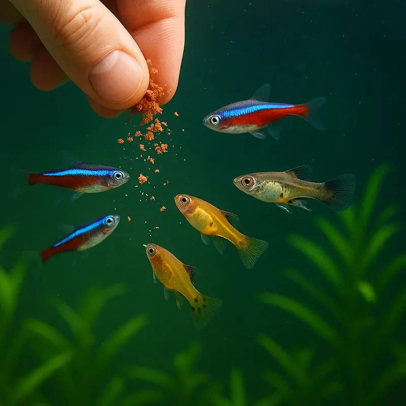 Fische werden gefüttert