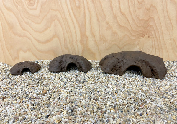 Höhle flach Gr. 2 aus Ton aqua-teck