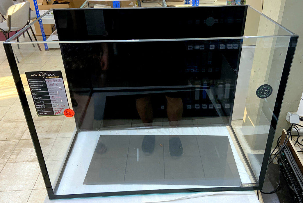 SONDERPREIS AQUARIUM "basic line" 80x43,5x60cm-S (209l) 12mm-Weißglas; Poolbecken